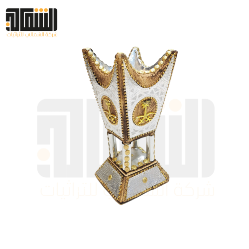 مبخره ملكي حايلي ملبس نحاس فضي دهبي