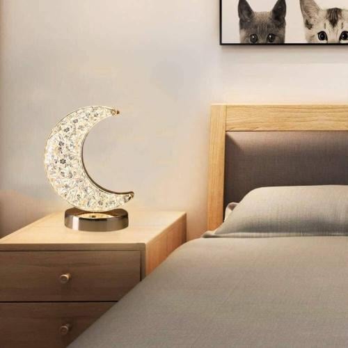 ابجورة اضاءة كريستالية على شكل هلال