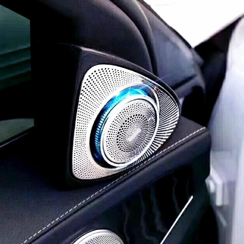 سيارة ثلاثية الأبعاد دوران ضوء مكبر الصوت لمرسيدس بنز W222 S Class 64/7 ألوان ثلاثة أضعاف المتكلم LED ثلاثة أضعاف المتكلم الصوت البوق القرن