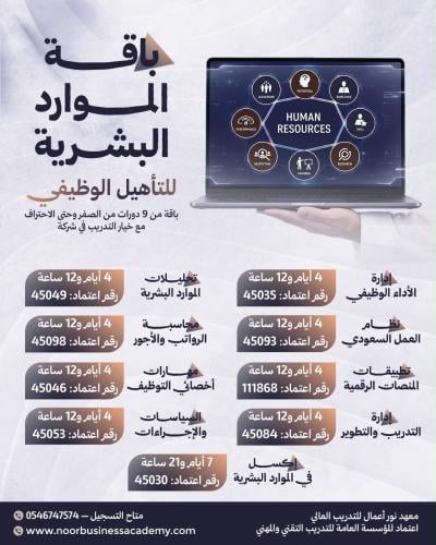 اختر باقتك بنفسك  خبير الموارد البشرية  - 4 دورات