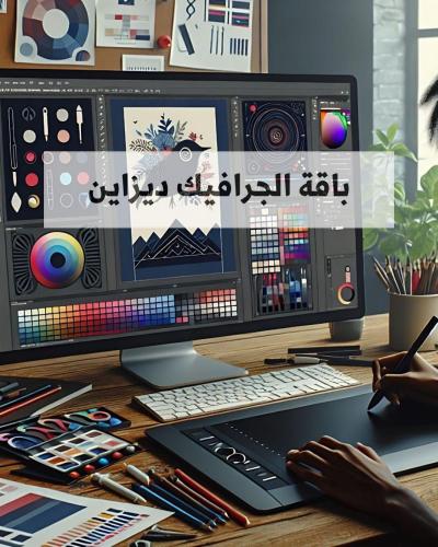 دورة جرافيك ديزاين  بدون تدريب خارجي