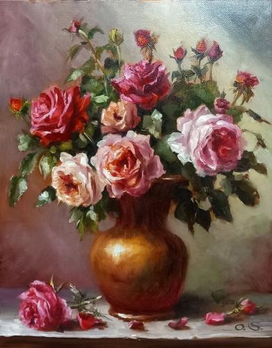 دورة رسم الورود و الطبيعة حضوري