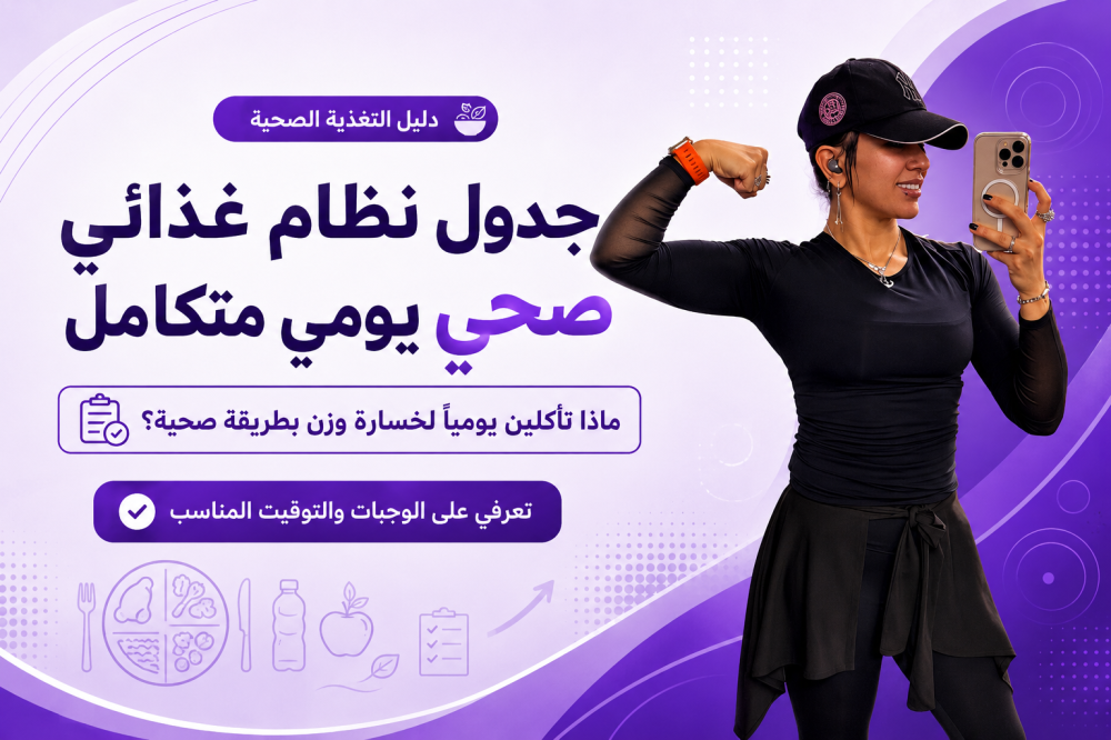 جدول نظام غذائي صحي يومي متكامل | ماذا تأكلين يوميًا لخسارة وزن بطريقة صحية؟