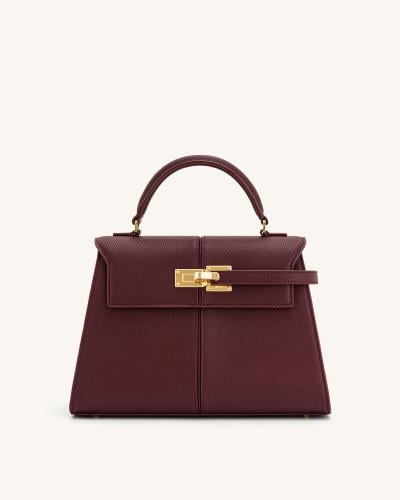 Elise Top Handle Bag - Deep Burgundy