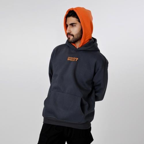 Orange Double Cap Hoodie