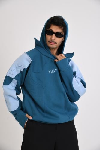 Blue and sky blue hoodie