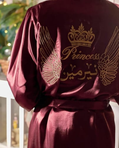 روب عروس عنابي