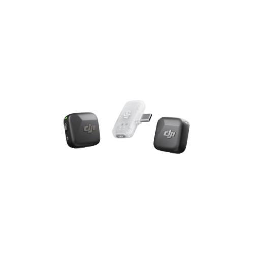 دي جيه آي مايك ميني DJI Mic Mini ميكروفون لاسلكي صغير (2 مرسل + 1 مستقبل)، لاقط صوت للايفون والاندرويد، ميزة عزل الضوضاء، مسافة 300م، لليوتيوب والفلوق والبث المباشر