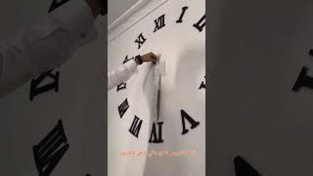 ساعة حائط  جدارية 3d ارقام وخطوط