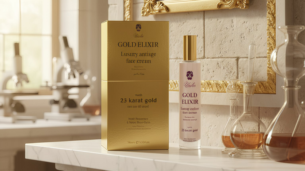 فيولا الكسير الذهب بجزيئات الذهب عيار 23     كريم فاخر للوجه والرقبة