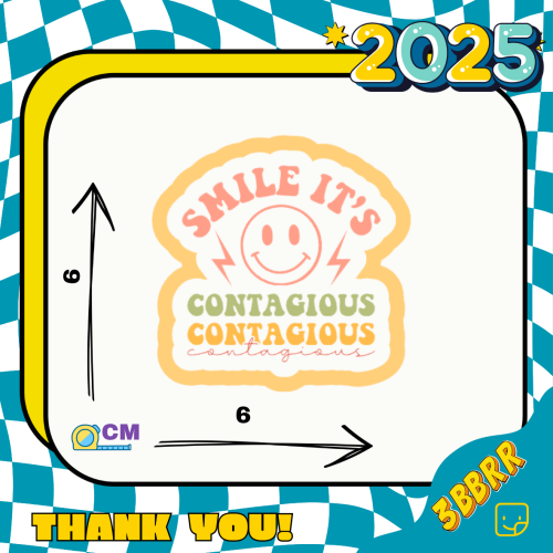 smile its contagious sticker