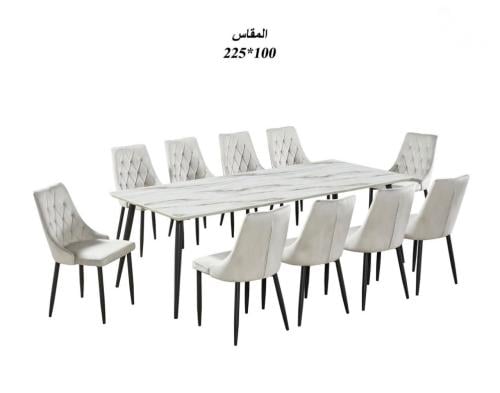 طاولة طعام بديل الرخام 10 كراسي