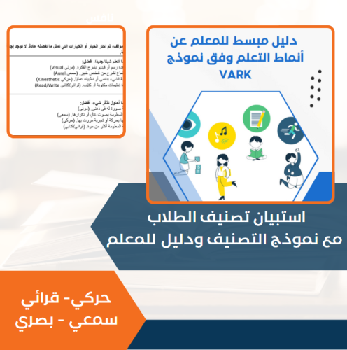 استبيان تصنيف الطلاب ( سمعي - بصري - حركي - قرائي)...
