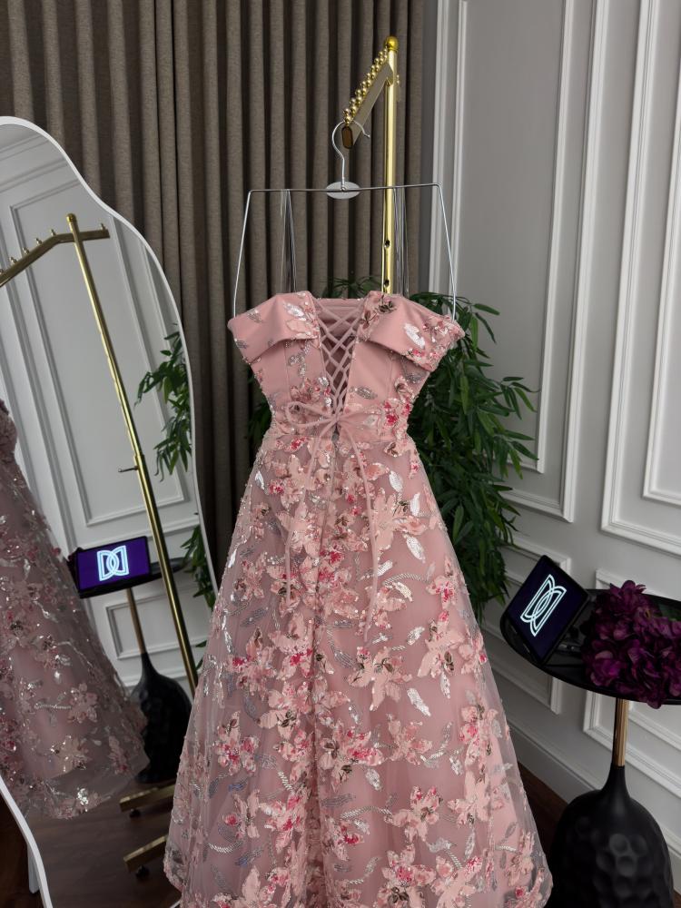 فستان سهره كلفه تطريز كلوش