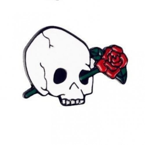 Flower Skull Pin