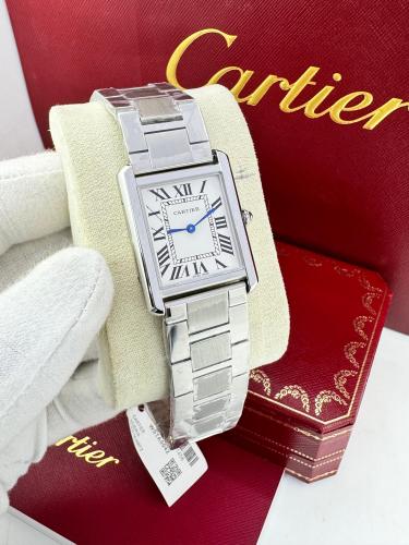 Cartier كارتير رجالي موديل تانك حركه بطاريه استل ا...