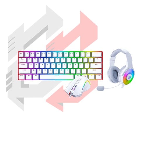 ماوس وكيبورد وسماعة S129W-Redragon 3 in 1