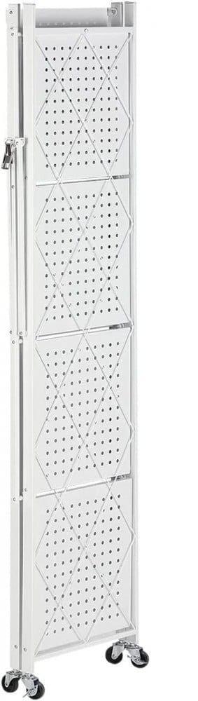 رف حديد قابل للطي خمس طبقات باللونين الابيض والاسود