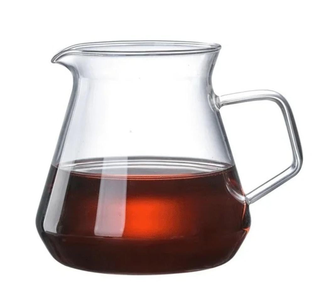 وعاء قهوه زجاجي