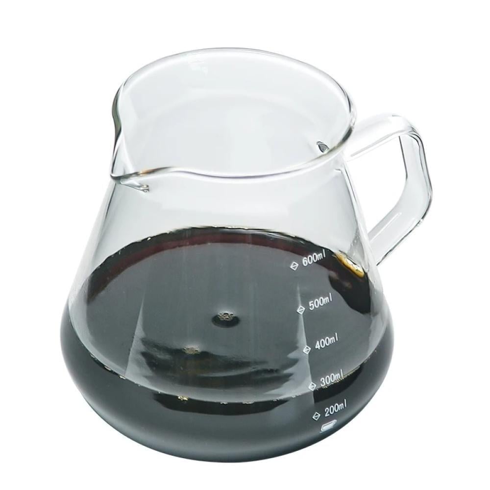 وعاء قهوه زجاجي