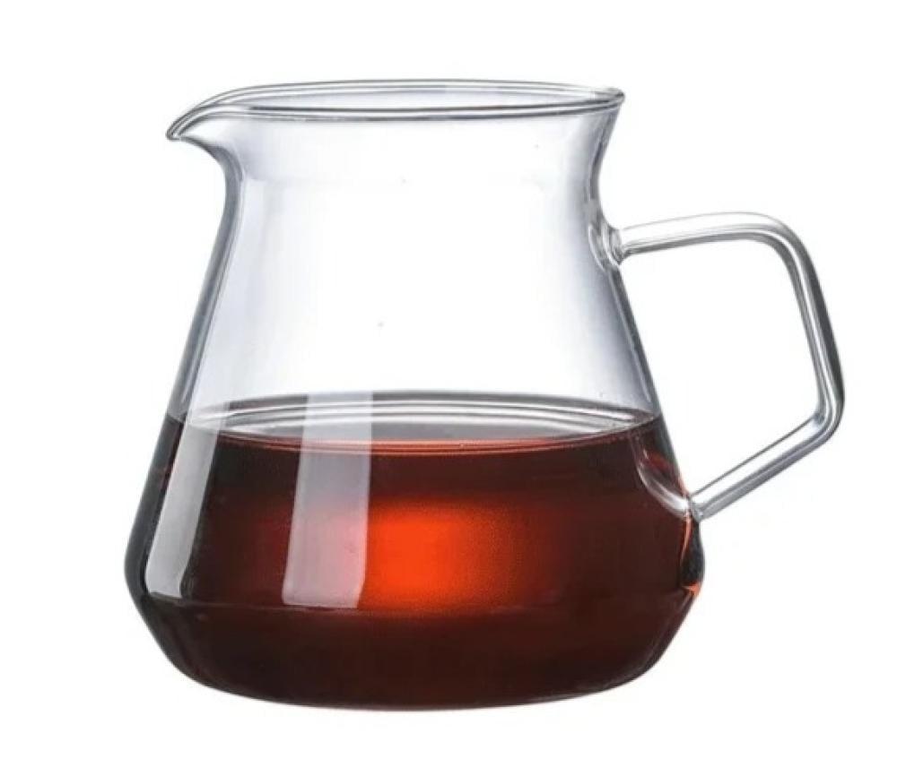 وعاء قهوه زجاجي