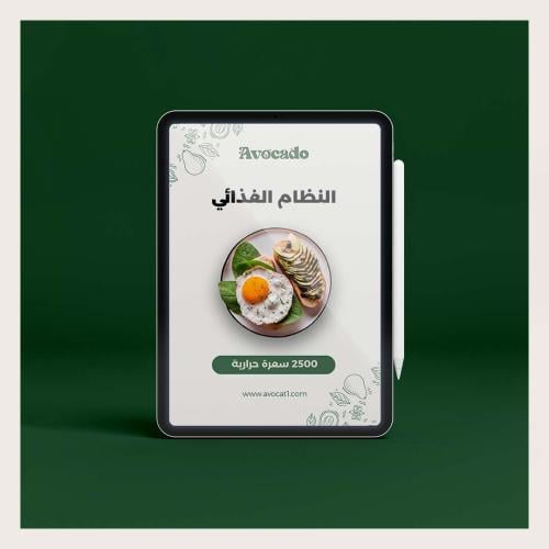 جدول غذائي محسوب السعرات | 2500 سعرة حرارية