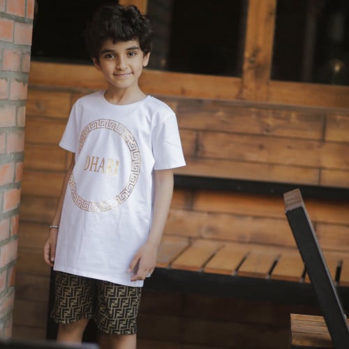 تيشيرت زخرف دائري بالاسم