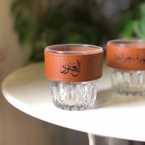 فنجال بمقبض جلد 100 مل