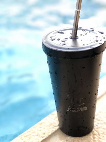 مق معدني بغطاء ، منحوت بالاسم