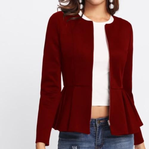 جاكيت نسائي عنابي ميديم