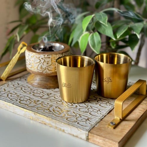 طقم قهوة (5 قطع ذهبي)