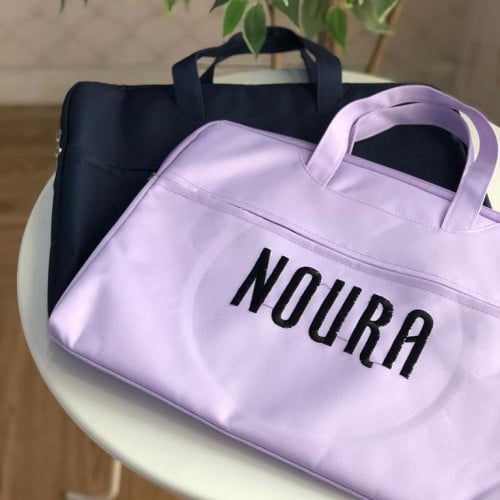 حقيبة لاب توب مطرزة (لونين)