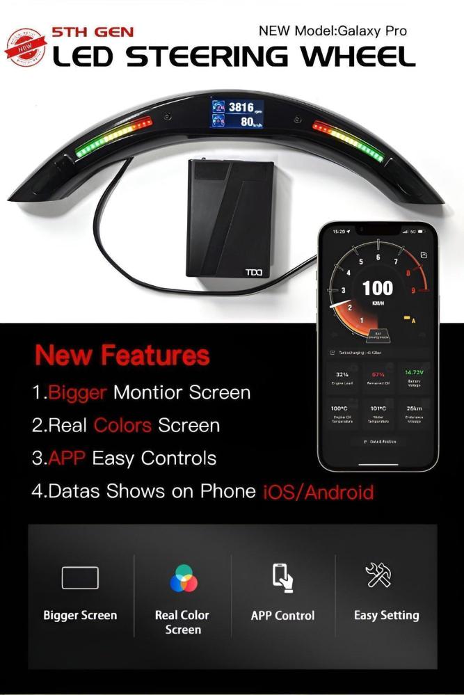 Toyota Prius (2009 - 2015) دركسون LED كاربون فايبر قابل للتخصيص (تفصيل)