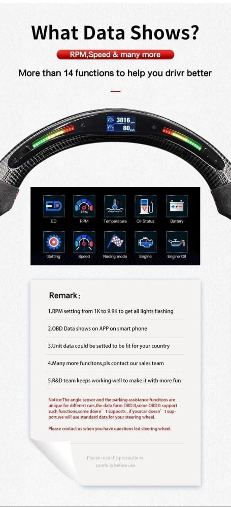 Toyota Prius (2009 - 2015) دركسون LED كاربون فايبر قابل للتخصيص (تفصيل)