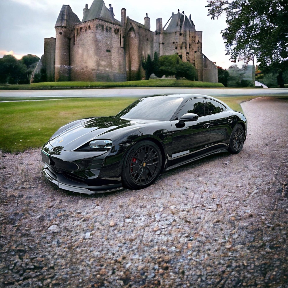 Porsche Taycan دقنه أمامية كاربون فايبر
