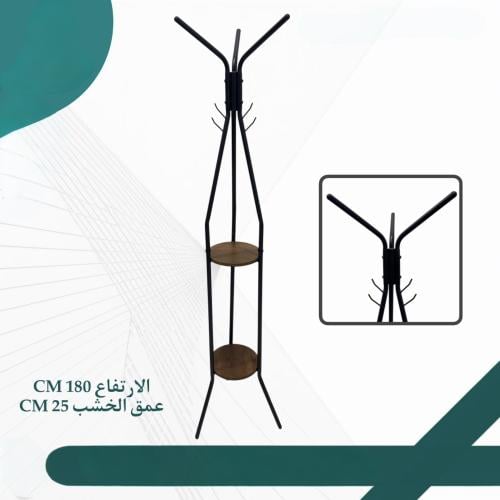 علاقة حديد خشب دائري | بني