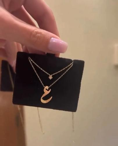 سلسال ناعم بحرف مع زركون