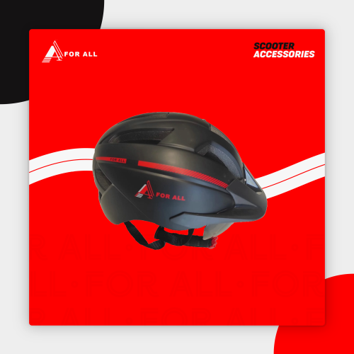 خوذة بأضأة تنبيه Helmet with Flashlight - Black