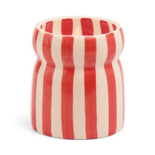 Red cabana candle