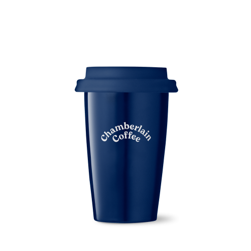 Emma chamberlain navy mug