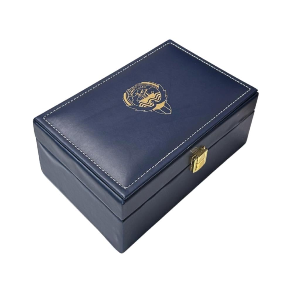 香合 古支那陽刻 香盒 Japanese wooden lacquer box-Tsuta Ougi ni Karakusa Zu (Bunko