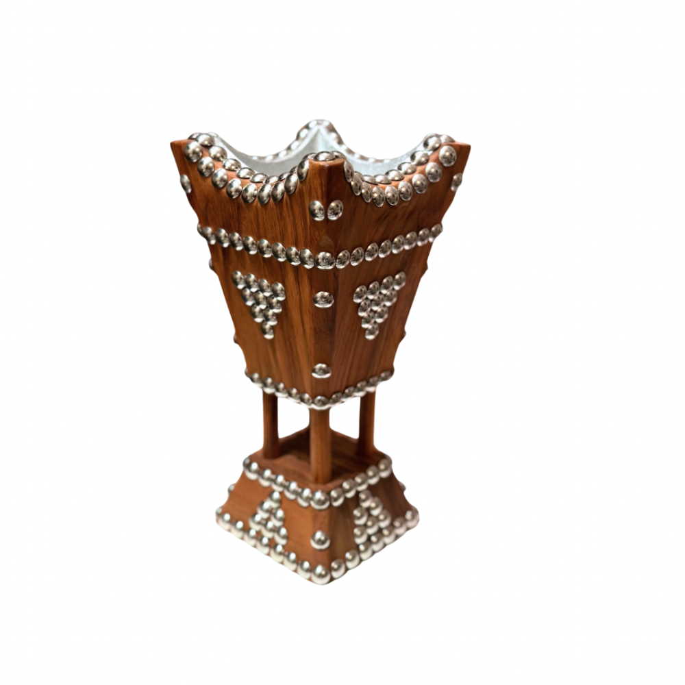 Syrian Mirror Heavy Incense Burner Set Large