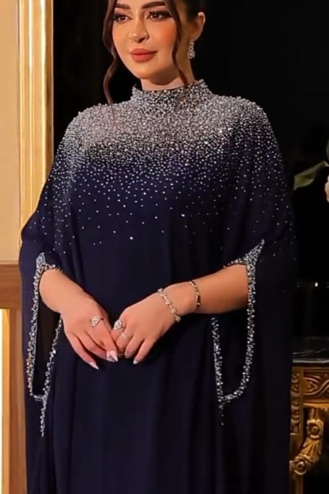 فستان  سهرة خامة بطانه كريب  جورجيت  بتطريز  راقي