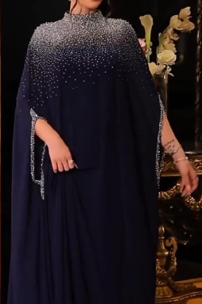 فستان  سهرة خامة بطانه كريب  جورجيت  بتطريز  راقي