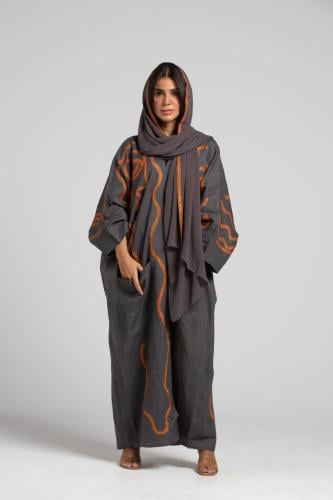 SS24_013 - عباية كتان (لنن)