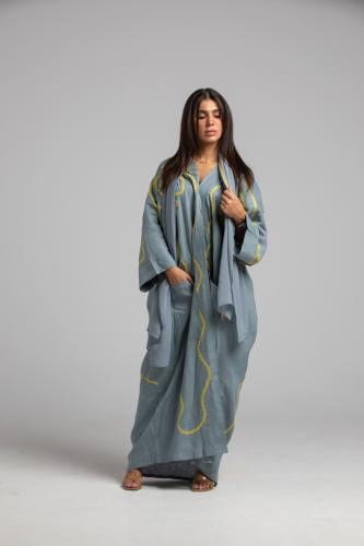 SS24_009 - عباية كتان (لنن)
