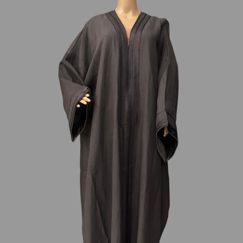 008~عباية كتان (لنن) طبيعي
