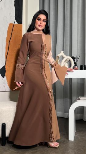 فستان فخم راقي لون بني