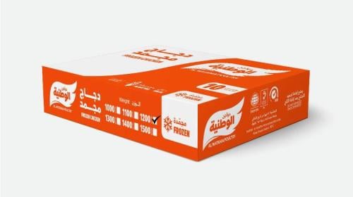 كرتون دجاج الوطنية كامل طازج 1200 جرام