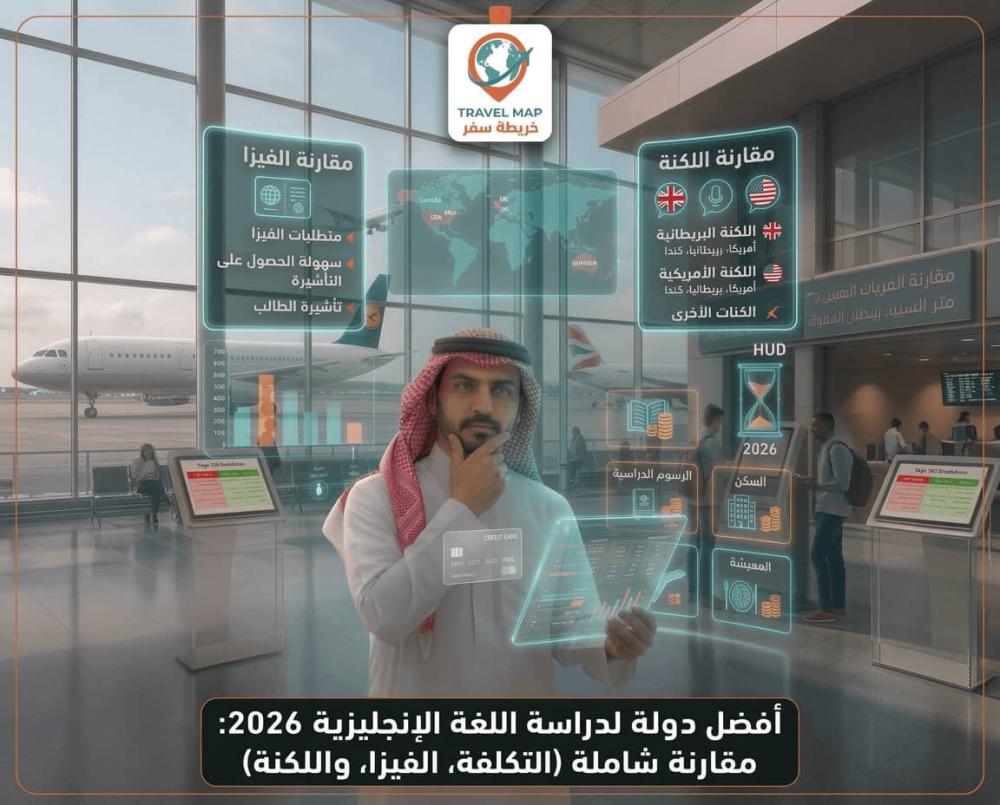 أفضل دولة لدراسة اللغة الإنجليزية 2026: مقارنة شاملة (التكلفة، الفيزا، واللكنة)